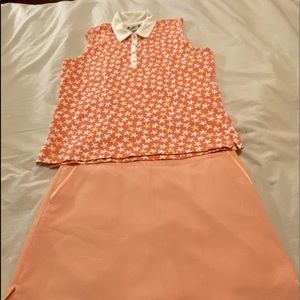 NWOT Talbots sleeveless polo with Lady Hagen Skort